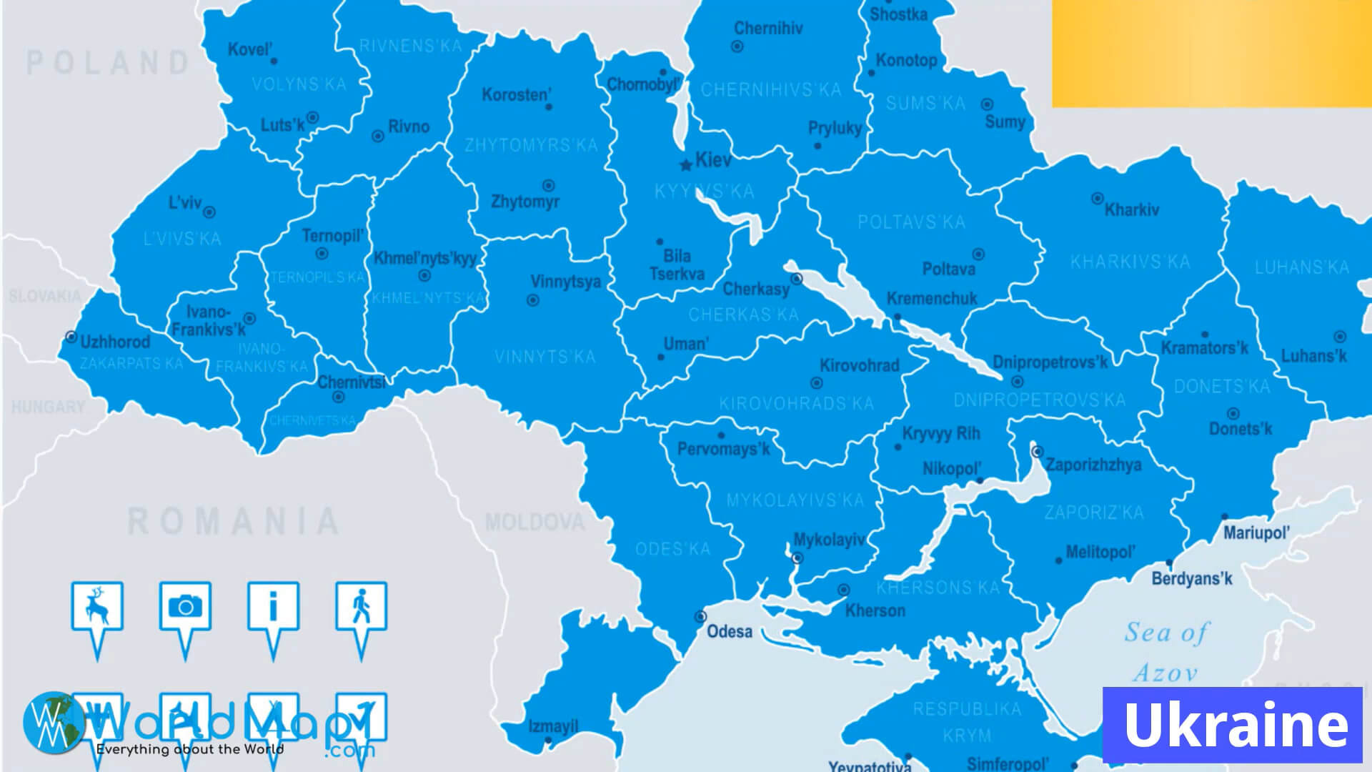 Reigons Carte de Ukraine